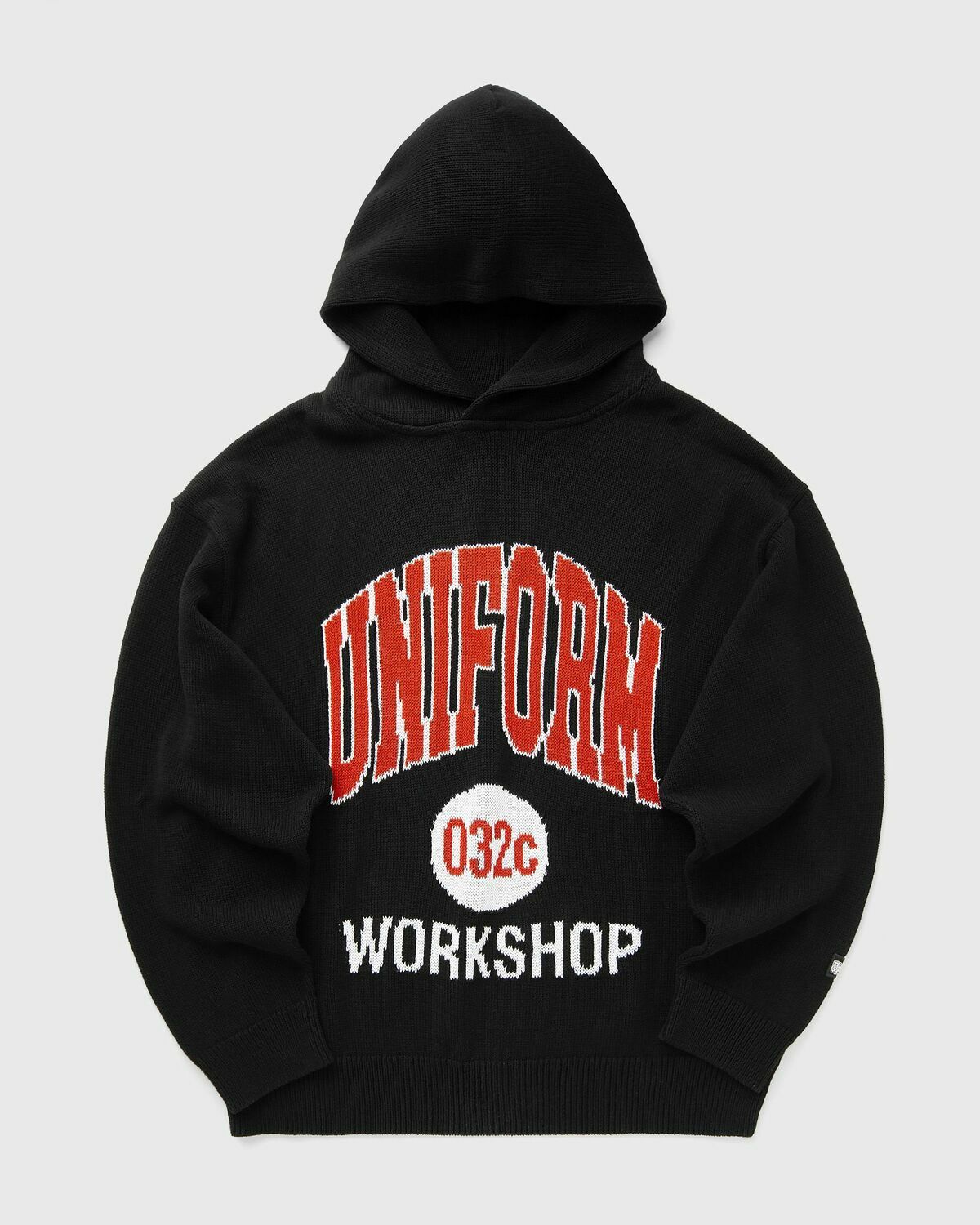 032c LUCKY STRIKE HOODED KNIT Black Mens Pullover
