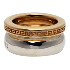 Versace Gold and Silver Greca Ring