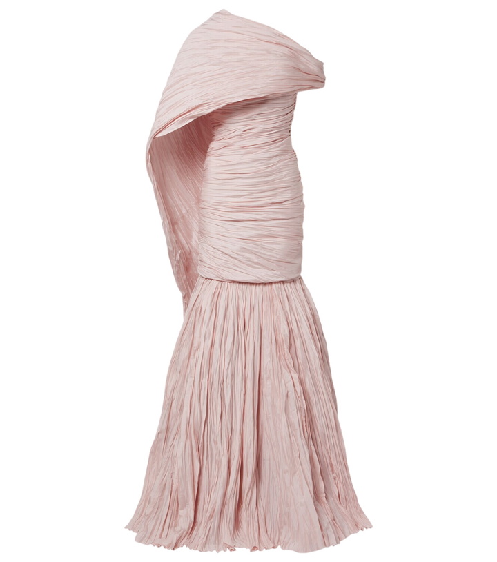 Photo: Marmar Halim Pleated taffeta bustier gown and cape set