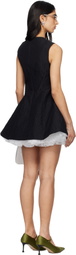 SHUSHU/TONG Black Puffy Sleeveless Minidress