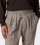 Rubinacci Checked virgin wool straight pants