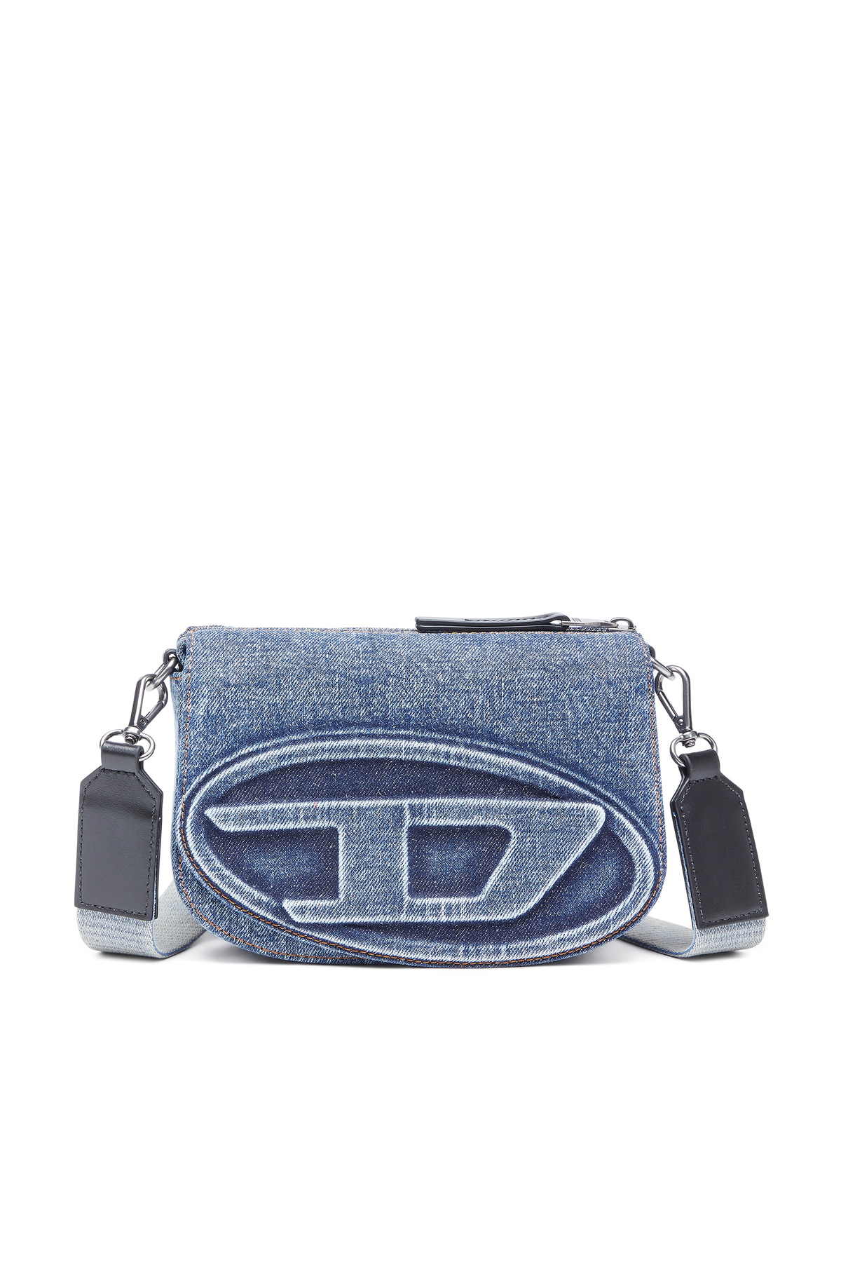 Diesel 1DR Camera Bag-Camera bag in solarised denim - Crossbody Bags - Unisex - Blue