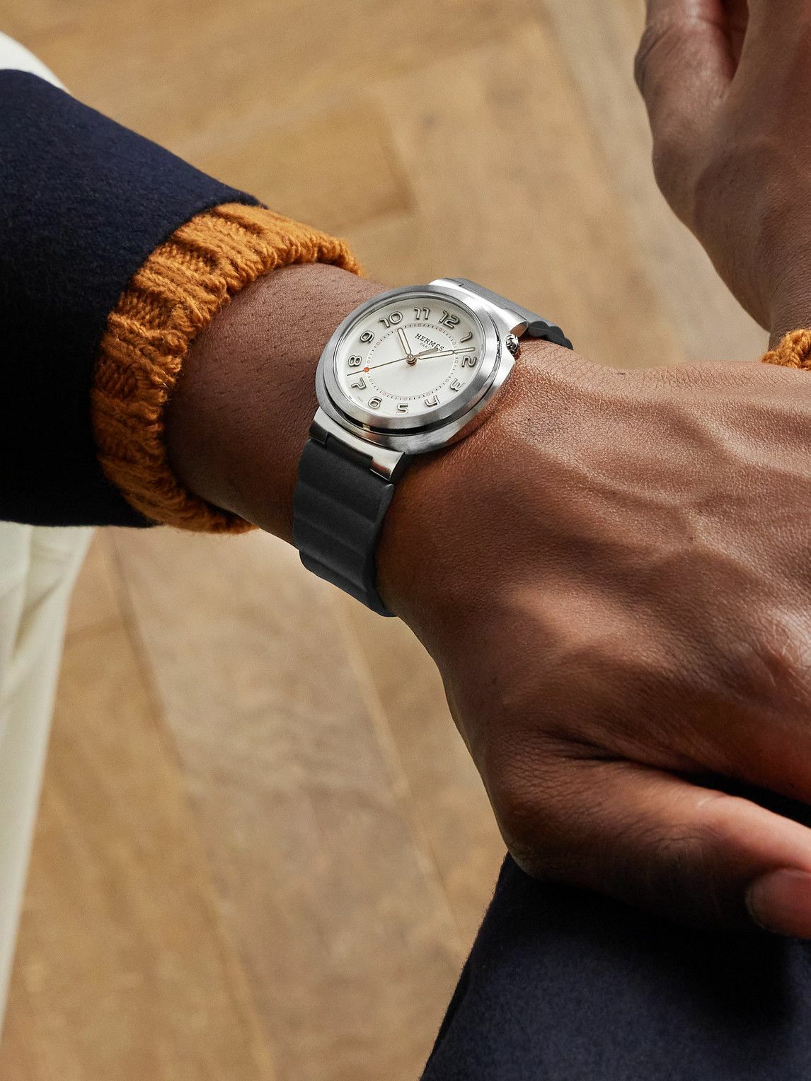 Hermès Timepieces - Cut Automatic 36mm Stainless Steel and Rubber Watch, Ref. No 404924WW00