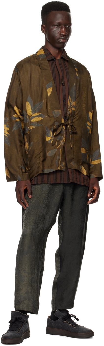 UMA WANG Brown Terry Shirt