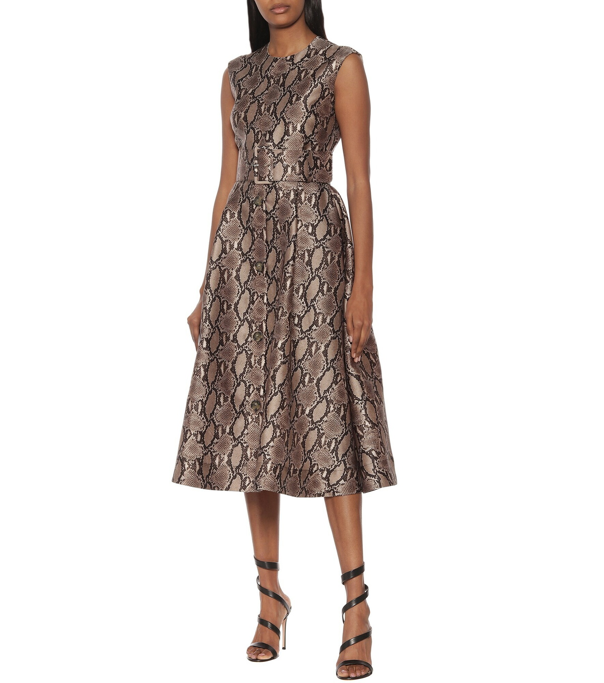 MSGM - Snake-print midi dress