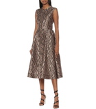 MSGM - Snake-print midi dress