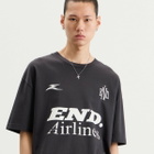 END. Airlines Short Sleeve T-Shirt in Cinder Black