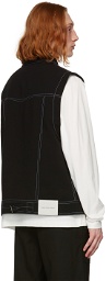 Feng Chen Wang Black Deconstructed Vest