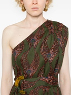 Maison La Plage Green Ravello One-Shoulder Dress