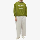 Drole de Monsieur Men's Drôle de Monsieur Not Form Paris Madame Slogan Crew Sweat in Khaki