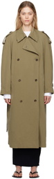 The Row Khaki Denver Down Trench Coat