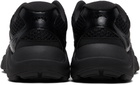 Hugo Black Mesh Faux-Leather Sneakers