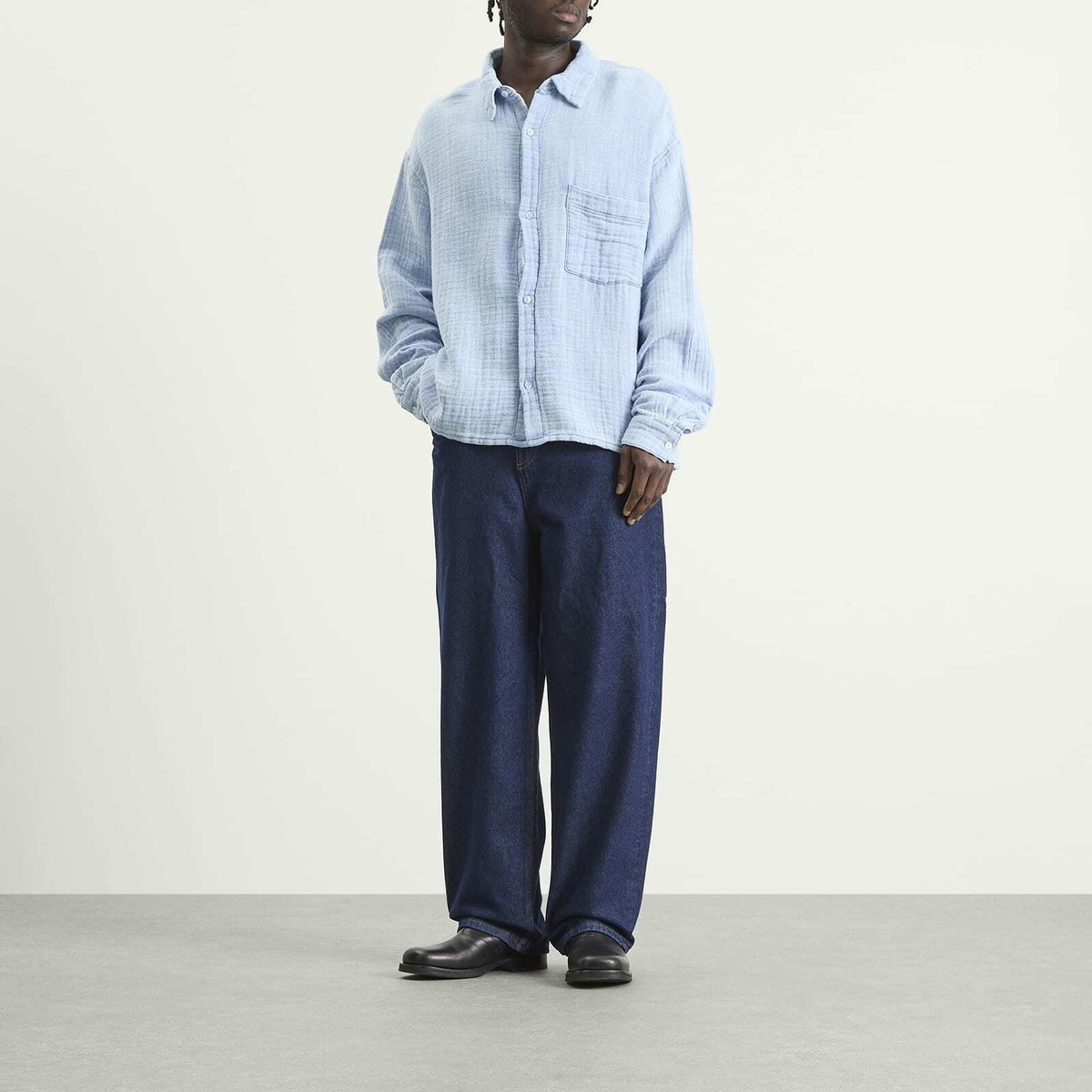 Won Hundred Men's Maza Shirt in Bleached Blue