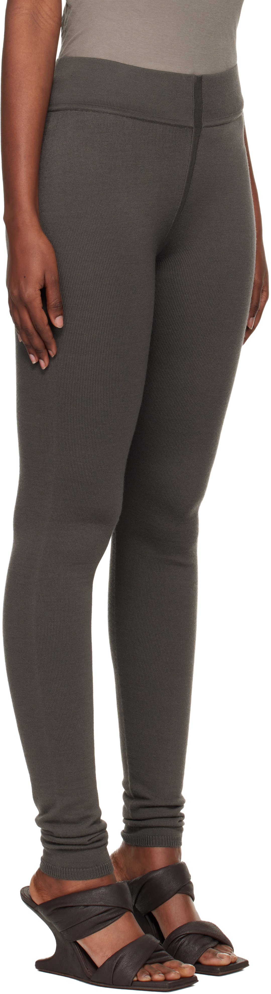 Rick Owens Gray Concordians Runway Leggings