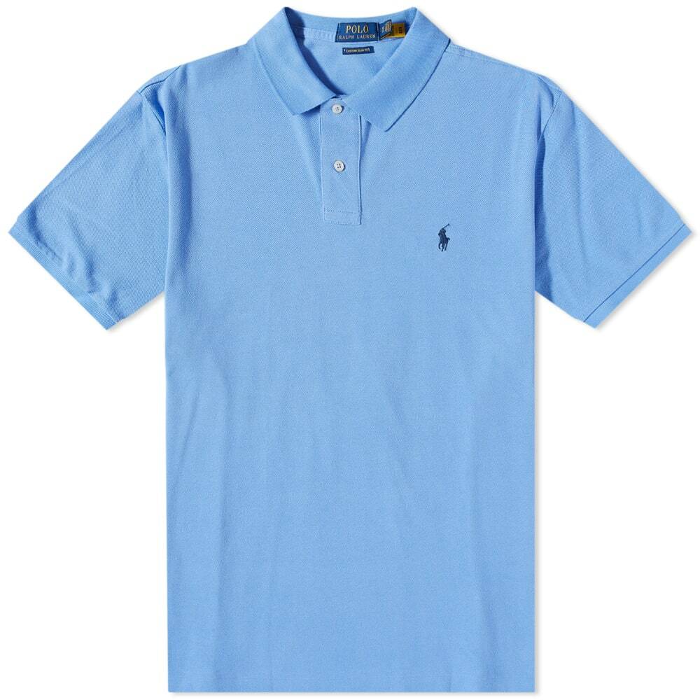 Polo Ralph Lauren Men's Custom Fit Polo Shirt in Harbor Island Blue ...