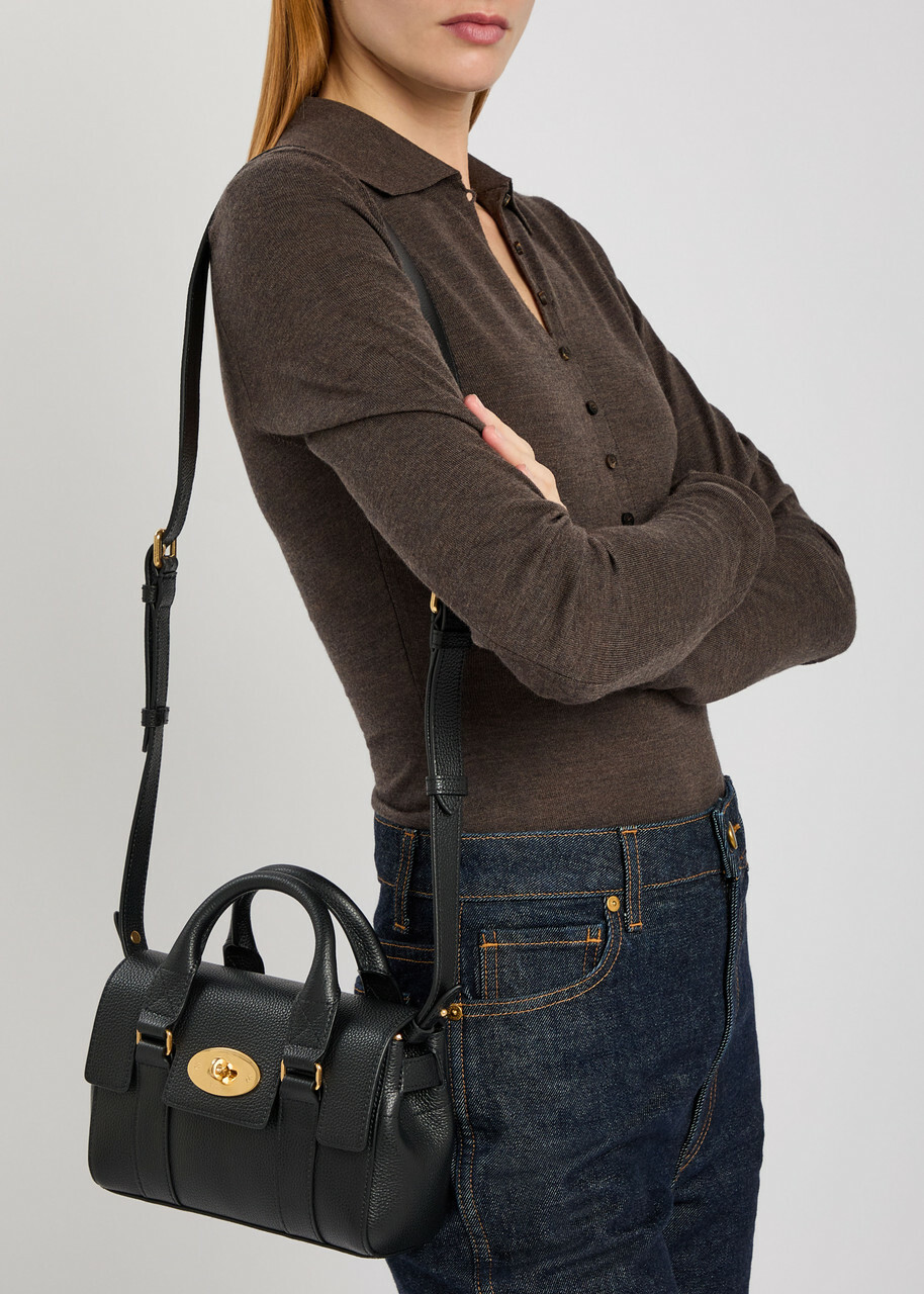 Mulberry Heritage Bayswater Mini Grained Leather Cross-body bag - Black - One Size