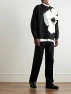 Valentino Garavani - Floral-Print Cotton-Jersey Sweatshirt - Black