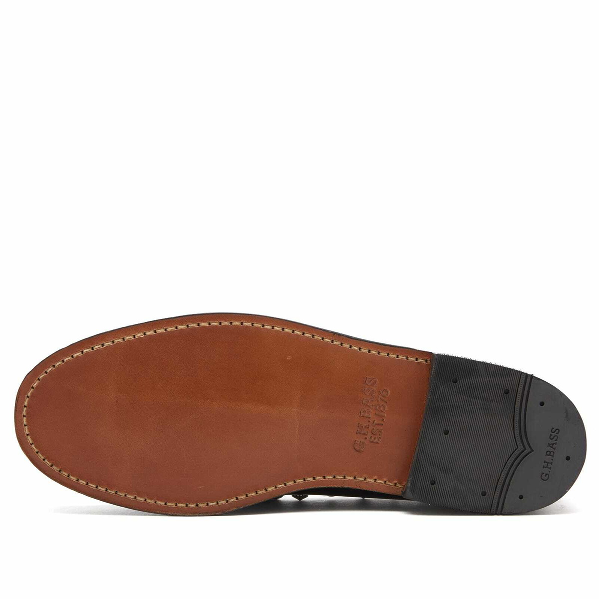 Bass Weejuns Men's Larson Western Stud Loafer in Black Leather