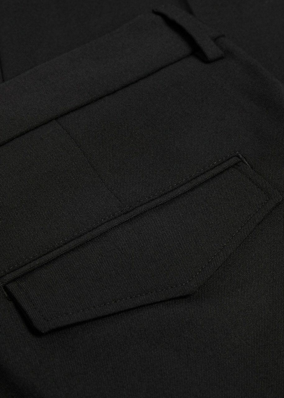 Wax London Aubyn Tapered-leg Woven Trousers Black