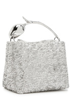 Erdem Bloom Mini Sequin-embellished top Handle bag - Silver - One Size