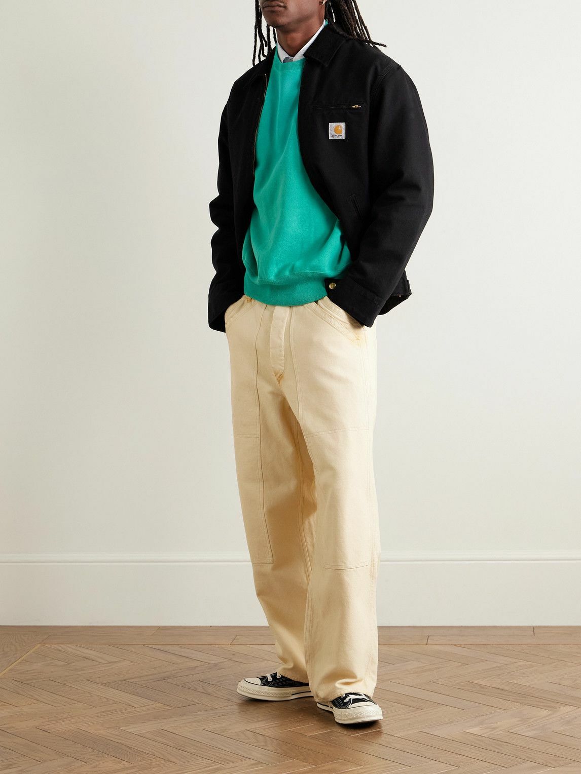 A.PRESSE - Vintage Cotton-Jersey Sweatshirt - Blue