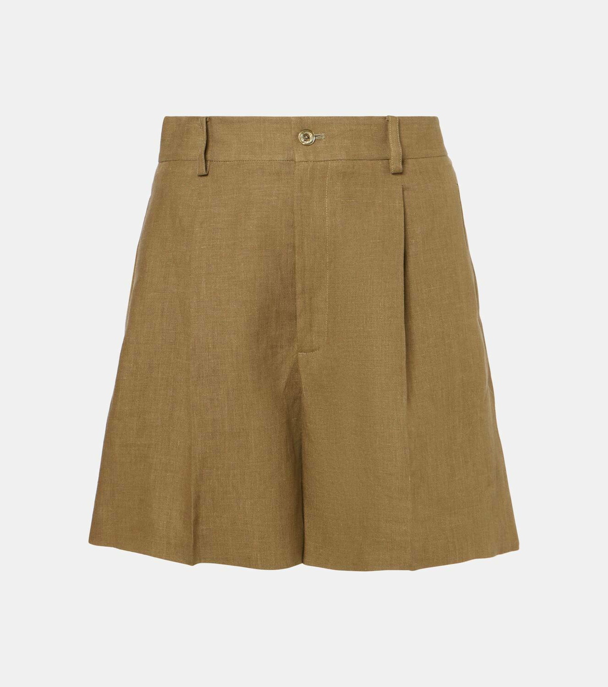 Ralph Lauren Collection Tracy pleated linen shorts