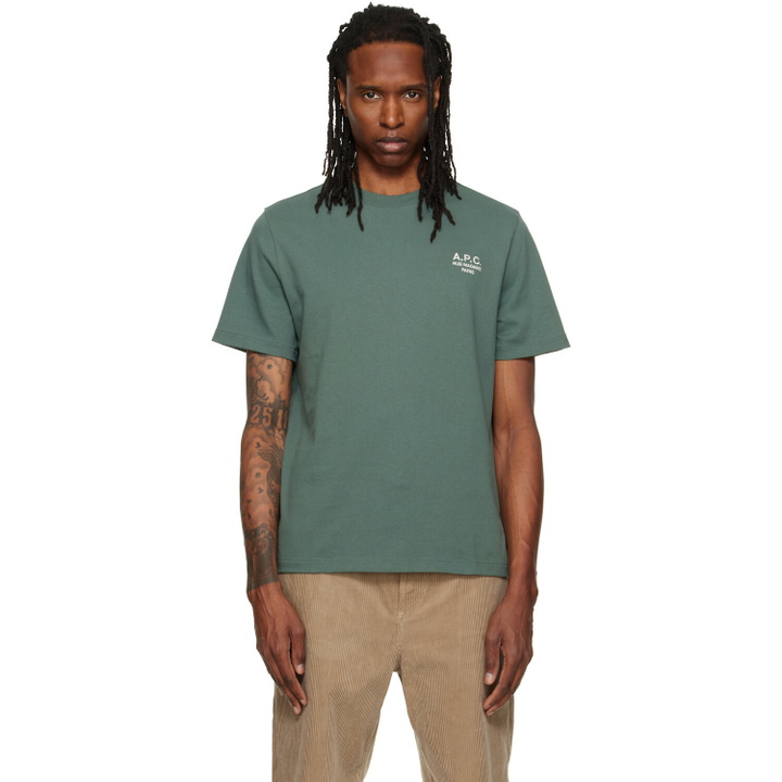 Photo: A.P.C. Green Standard 'Rue Madame' T-shirt