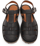 Marni Black Calfskin Fisherman Sandals