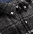 Billionaire Boys Club - Button-Down Collar Logo-Appliquéd Checked Flannel Overshirt - Black