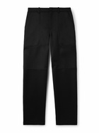LOEWE - Straight-Leg Panelled Wool-Twill Cargo Trousers - Black