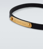 Saint Laurent - Logo-plaque leather bracelet