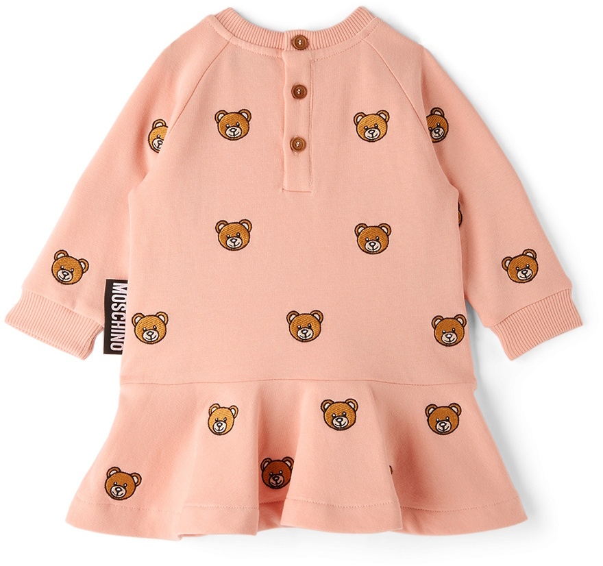 Moschino Baby Pink Fleece Teddy Bear Dress Moschino