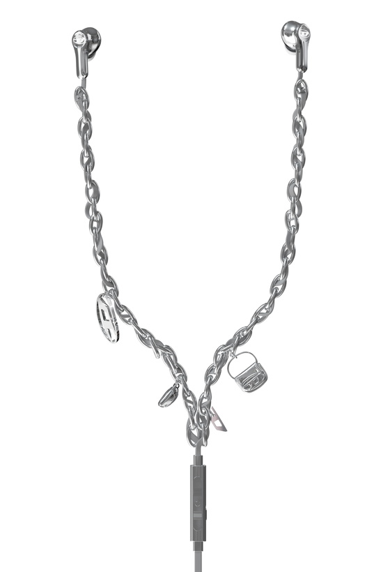 Photo: Diesel Wired Earbuds and charms - Earbuds - Unisex - Silver