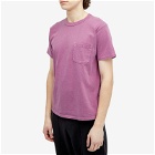 Velva Sheen Men's Pigment Dyed Pocket T-Shirt in Plum