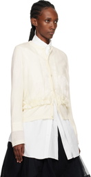 Noir Kei Ninomiya Off-White Ruffle Cardigan