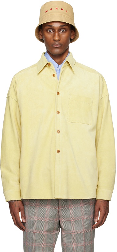 Photo: Marni Yellow Pyramid Leather Shirt