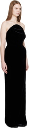Mugler Black Lounge Velvet Maxi Dress