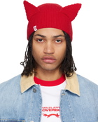Charles Jeffrey LOVERBOY Red Ears Rib Beanie