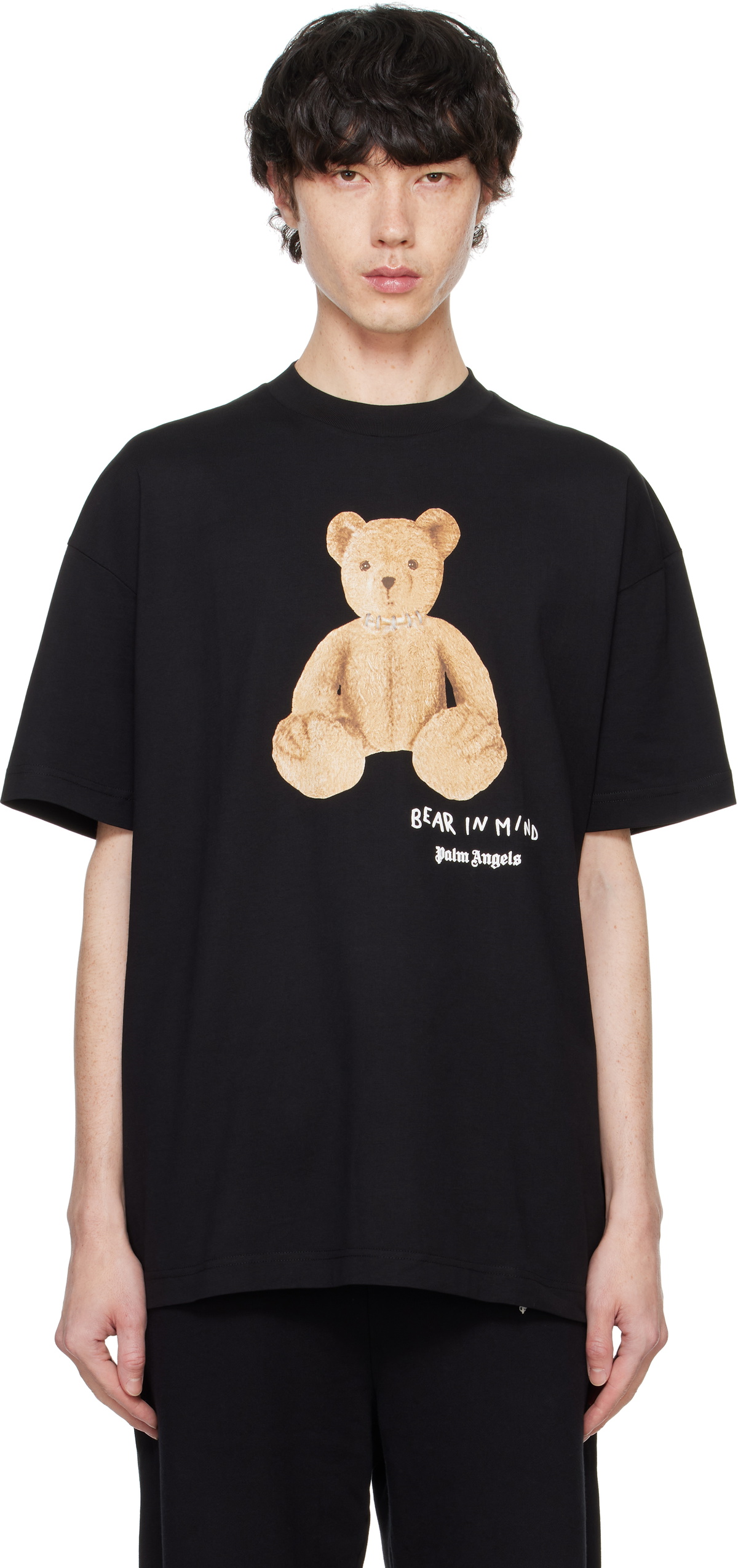 【関税＆送料込み】Palm Angels Bear In Mind T-Shirt Palm Angels Bear In Mind T-Shirt | Black | FARFETCH
