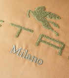 Etro Logo cotton and wool cushion