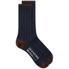Universal Works Men's Alpaca Sock in Charcoal