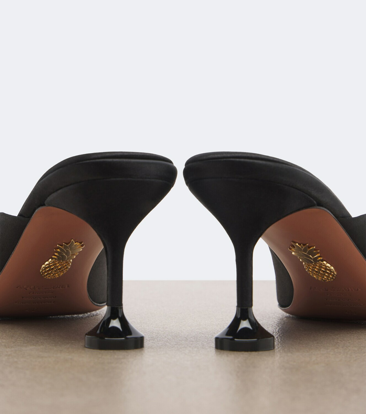 Aquazzura Bisous satin mules