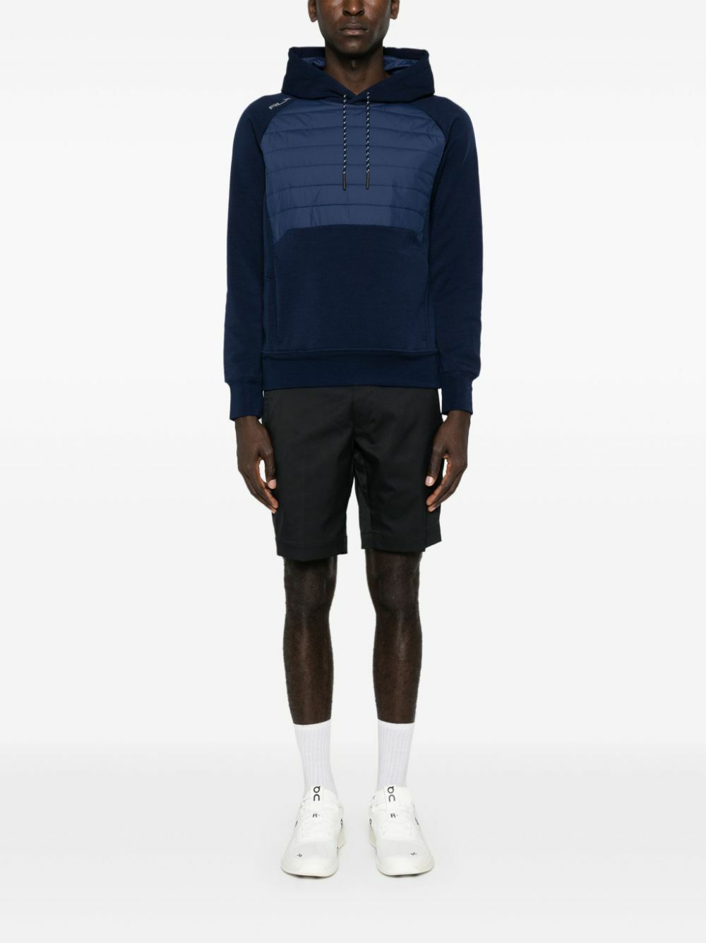 RLX Ralph Lauren Blue Hybric Panelled Hoodie