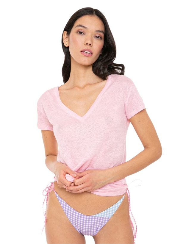 Photo: MC2 Saint Barth Woman Pink Linen T-shirt