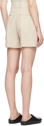 House of Dagmar Beige Creased Shorts