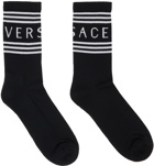 Versace Black & White 90s Vintage Logo Socks