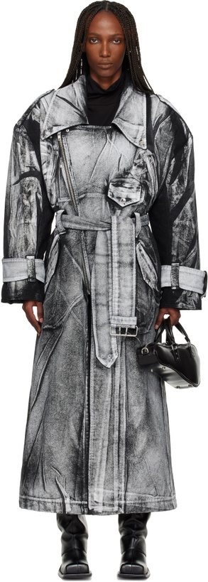 Photo: VAQUERA Black & White Painted Workwear Trench Coat