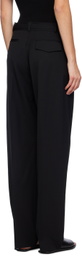 ST. AGNI Black Belted Trousers