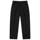 MM6 Maison Margiela Men's Gabadine Pleated Trousers in Black