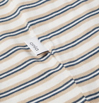 Onia - Eric Striped Cotton-Blend Jersey Polo Shirt - Neutrals